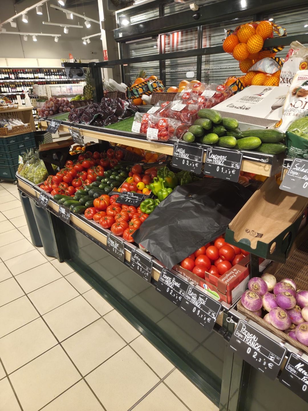 Rayon légumes frais